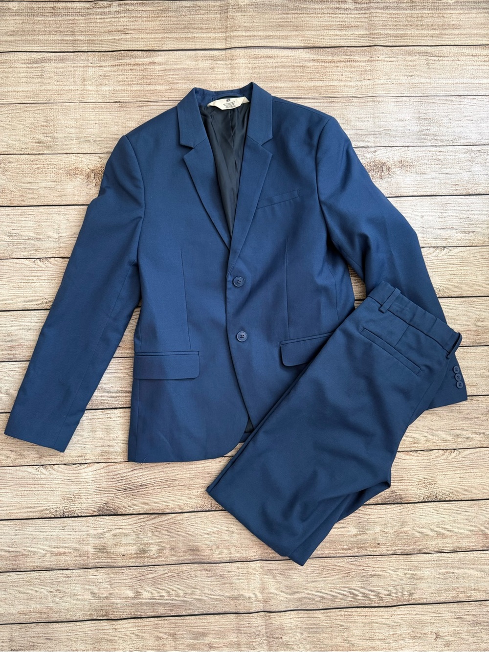 H&M Boys Size 12 Blue Two-Piece Suit Jacket & Pants